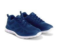 Get Fit Women's Lightweight Running Trainers - Breathable Mesh Gym Shoes with Cushioned Sole - Comfortable Walking & Fitness Sneakers - Lace-Up Athletic Footwear - Navy - 6-39