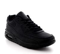 Get Fit Womens Running Air Bubble Sports Shock Absorbing Lightweight Gym Walking Trainers , Black , 8 UK