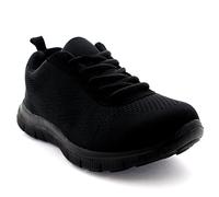 Get Fit Womens Walking Running Gym Fitness Workout Cushioned Trainers - Black/Memory Foam - UK8/EU41 - BS0403