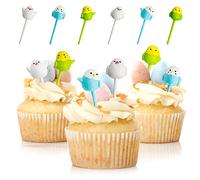 GET FRESH Animal Food Picks for Kids - 18-pcs Cute Bird Fruit Food Picks Set for Kids Toddlers Lunch Box Decoration - Animal Bento Deco Children Toothpicks - Reusable Easter Chicken Kids Toothpicks