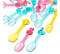 GET FRESH Mini Ice Cream Spoons - 27pcs Reusable Colorful Kids Gelato Spoons for Ice Cream & Dessert
