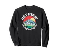 Get High! Climb Mount Rainier Funny National Park Vintage Sweatshirt