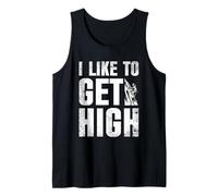 Get High Ice Climber Winter Climbing Humor Tank Top