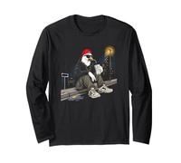 Get iced Coffee for the Rooster in This Cool Night City Long Sleeve T-Shirt