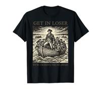 Get in Loser Crossing The Delaware 1776 2026 4th of July Value Graphic T-Shirt