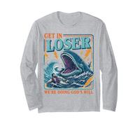 Get in Loser Doing God's Will Junah Whale Funny Christian Long Sleeve T-Shirt