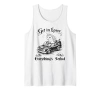 Get in Loser Everything’s Forked Unicorn Dark Humor Tank Top
