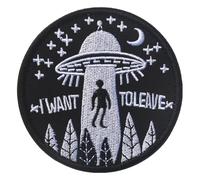 GET in Loser I Want to Leave Space Embroidered Patch Hook & Loop