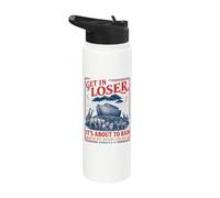 Get in Loser It's About to Rain Noahs Ark Funny Christian Stainless Steel Insulated Water Bottle