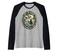 Get in Loser Jonah Bible Scene Christian Humour Design Raglan Baseball Tee