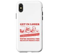 Get In Loser Karl Marx Friedrich Engels Socialist Communist Case for iPhone X/XS