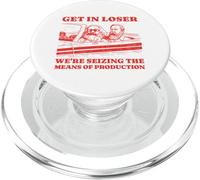Get In Loser Karl Marx Friedrich Engels Socialist Communist PopSockets PopGrip for MagSafe