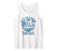 Get in Loser Tiki Bar Hawaii Meme Tiki Vibes Pun Funny Goose Tank Top