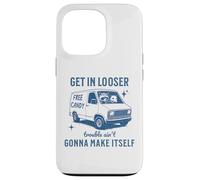 Get In Loser Trouble Ain't Gonna Make Itself Raccoon Opossum Case for iPhone 13 Pro