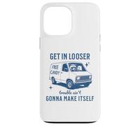 Get In Loser Trouble Ain't Gonna Make Itself Raccoon Opossum Case for iPhone 13 Pro Max