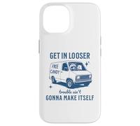 Get In Loser Trouble Ain't Gonna Make Itself Raccoon Opossum Case for iPhone 14
