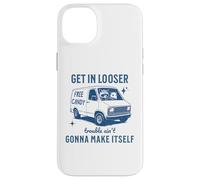 Get In Loser Trouble Ain't Gonna Make Itself Raccoon Opossum Case for iPhone 14 Plus