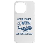 Get In Loser Trouble Ain't Gonna Make Itself Raccoon Opossum Case for iPhone 14 Pro Max