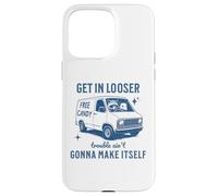 Get In Loser Trouble Ain't Gonna Make Itself Raccoon Opossum Case for iPhone 15 Pro Max