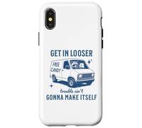 Get In Loser Trouble Ain't Gonna Make Itself Raccoon Opossum Case for iPhone X/XS