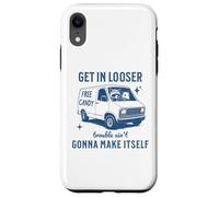 Get In Loser Trouble Ain't Gonna Make Itself Raccoon Opossum Case for iPhone XR