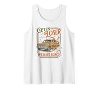 Get in Loser We Have Bunco 1970s Aesthetic Babe Queen Tank Top