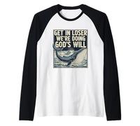 Get in Loser We’re Doing God’s Will Funny Christian Bible Raglan Baseball Tee