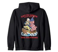 Get In Loser We're Crossing Delaware Meme Zip Hoodie