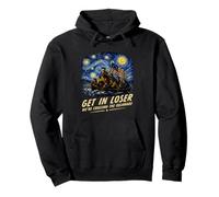 Get In Loser We're Crossing The Delaware Funny Patriotic 4th Pullover Hoodie