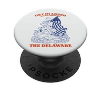 Get In Loser We're Crossing The Delaware Funny PopSockets Adhesive PopGrip