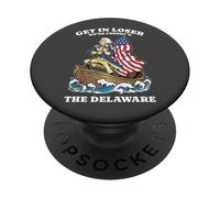 Get In Loser We're Crossing The Delaware Funny PopSockets Adhesive PopGrip