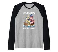Get in Loser We're Crossing The Delaware Funny Raglan Baseball Tee