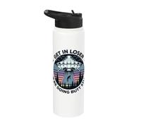 Get in Loser We're Doing Butt Stuff UFO Alien Abduction Stainless Steel Insulated Water Bottle