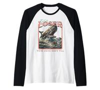 Get in Loser We're Doing God's Will Bible Christian Retro Raglan Baseball Tee