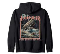 Get in Loser We're Doing God's Will Bible Christian Retro Zip Hoodie