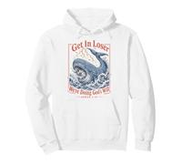 Get In Loser We're Doing Gods Will Jonah 1:17 Christian Pullover Hoodie