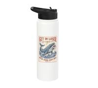 Get in Loser We're Doing Gods Will Jonah 1:17 Christian Stainless Steel Insulated Water Bottle