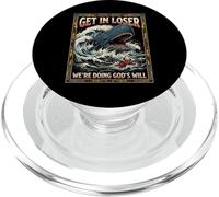 Get In Loser We're Doing God's Will Jonah Whale Funny PopSockets PopGrip for MagSafe