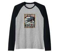 Get in Loser We're Doing God's Will Jonah Whale Funny Raglan Baseball Tee