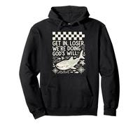 Get In Loser We're Doing God's Will Whale Shark Faith Pullover Hoodie