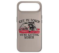 Get In Loser We're Getting Sober Funny Raccoon Sobriety AA Case for iPhone Air