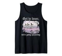 Get in Loser We're Going Haunting Skeleton Design Tank Top