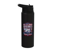Get in Loser W'ere Going to Look for Your Ball Golf USA Flag Stainless Steel Insulated Water Bottle