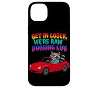 Get In Loser We're Raw Dogging Life Raccoon Design Case for iPhone 14 Plus