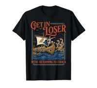 Get in Loser We're Returning to Ithaca Value Graphic T-Shirt, Men, Black, S