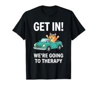 Get in We're Going to Therapy Funny Cat Value Graphic T-Shirt