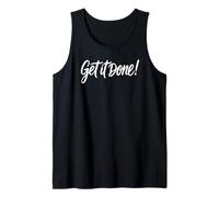 Get It Done Retro Bold Typography Graphic Tank Top