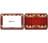 Get it Stick it SkinTabAmaFireHD89_69 Maroon Background with Gold Dragon and Floral Pattern Skin for 8.9-Inch Amazon Kindle Fire HD