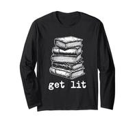Get Lit Literary Pun Design Bibliophile Humor Books Lover Long Sleeve T-Shirt