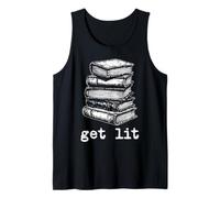 Get Lit Literary Pun Design Bibliophile Humor Books Lover Tank Top